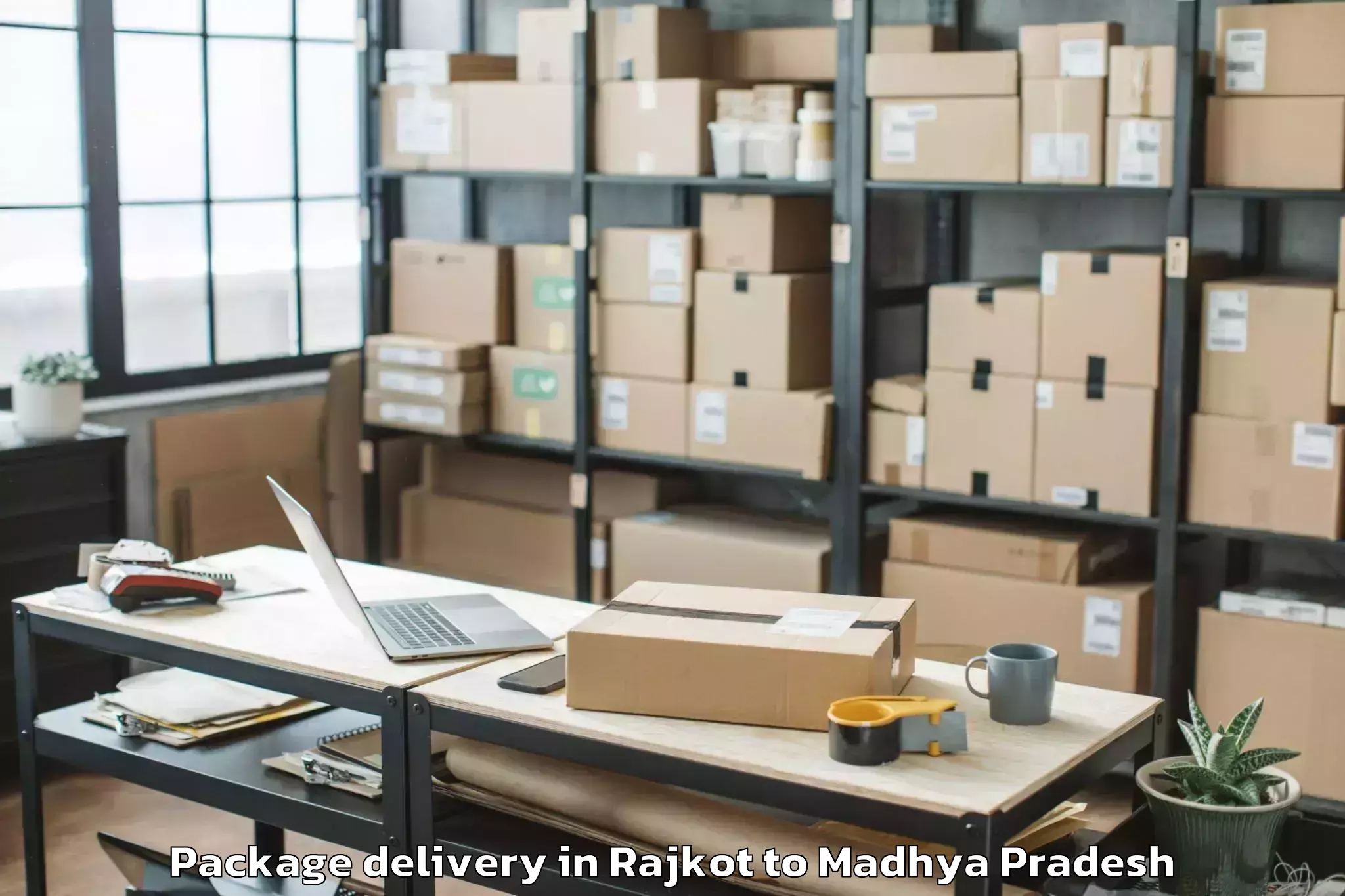 Rajkot to Jawaharlal Nehru Krishi Vishwa Package Delivery